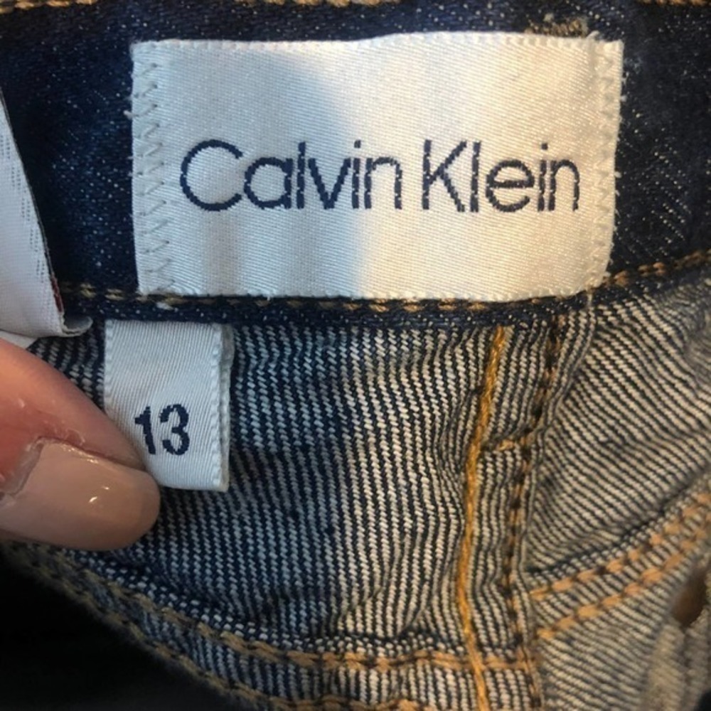 Calvin Klein vintage mom style dark denim blue jeans tapered leg made in USA XS - Picture 7 of 9